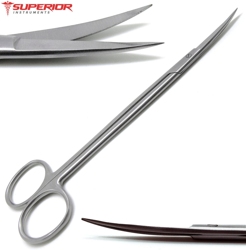 [Australia - AusPower] - Surgical Scissors Blunt & Sharp Straight & Curved Metzenbaum 6" & Kelly 7" 4 Pcs Instruments 