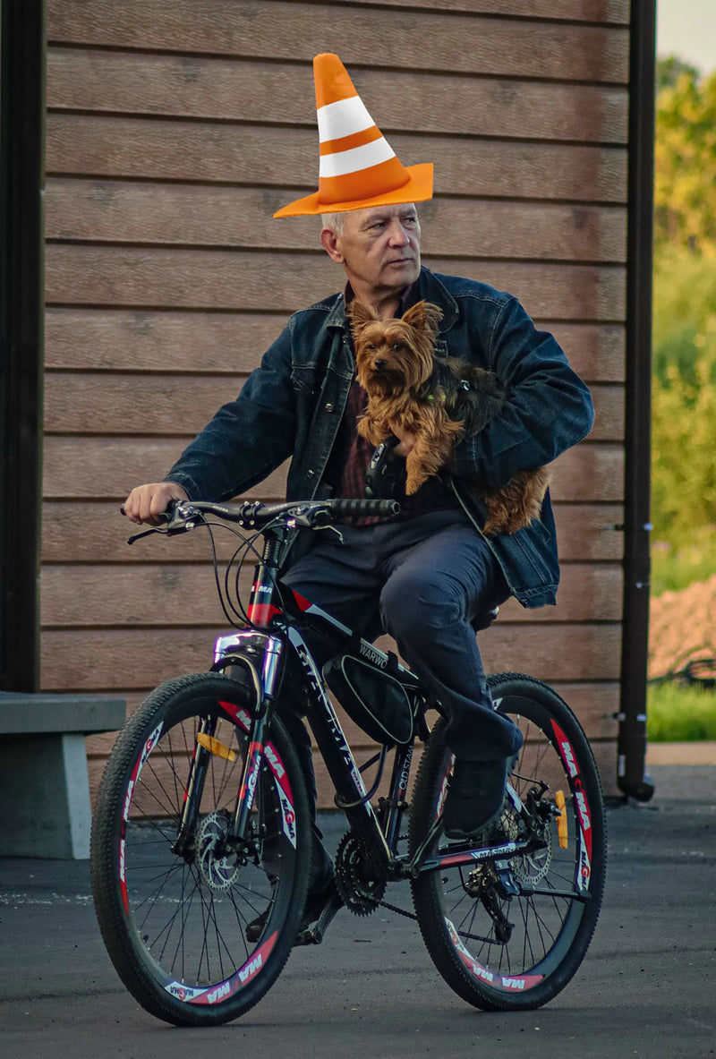 [Australia - AusPower] - Nicky Bigs Novelties Adult Orange Traffic Cone Hat - Road Construction Cones Hat - Funny Unisex Halloween Costume Accessory Headwear 