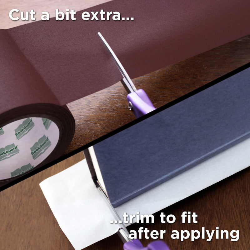BookGuard 4 inch Premium Bookbinding Repair Cloth Tape, 15 Yard Roll, Burgundy 4" Wide 1