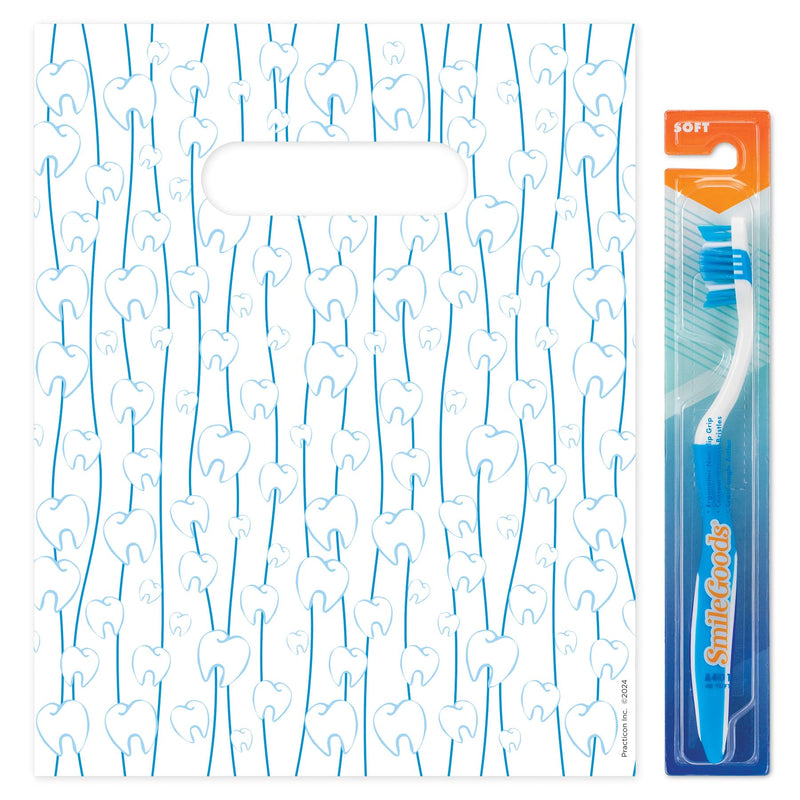 [Australia - AusPower] - Flossing Molars Dental Giveaway Bags, 8" x 10", 100 Pack 