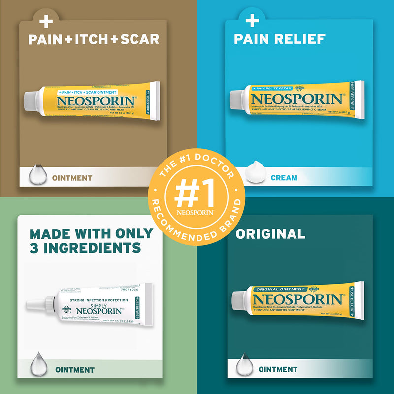 [Australia - AusPower] - Neosporin + Maximum-Strength Pain Relief Dual Action Cream, First Aid Topical Antibiotic & Analgesic Cream for Wound Care of Minor Cuts, Scrapes & Burns, Polymyxin B & Pramoxine HCl, 1 oz Original 1 Ounce 