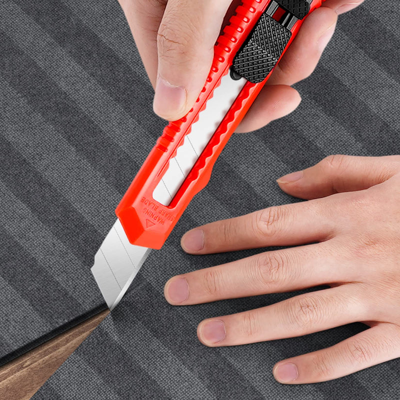 [Australia - AusPower] - DIYSELF 30 Pack Box Cutter Retractable, 18mm Box Knife, Utility Knife Retractable with Snap Off Blade, Boxes Cutter Knives for Cardboard, Art, Craft Red 