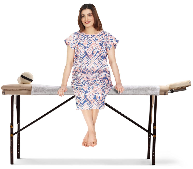 [Australia - AusPower] - NY Threads Women's Hospital Gown Soft and Stylish Patient Gown, Large-X-Large, Aztec Pink 