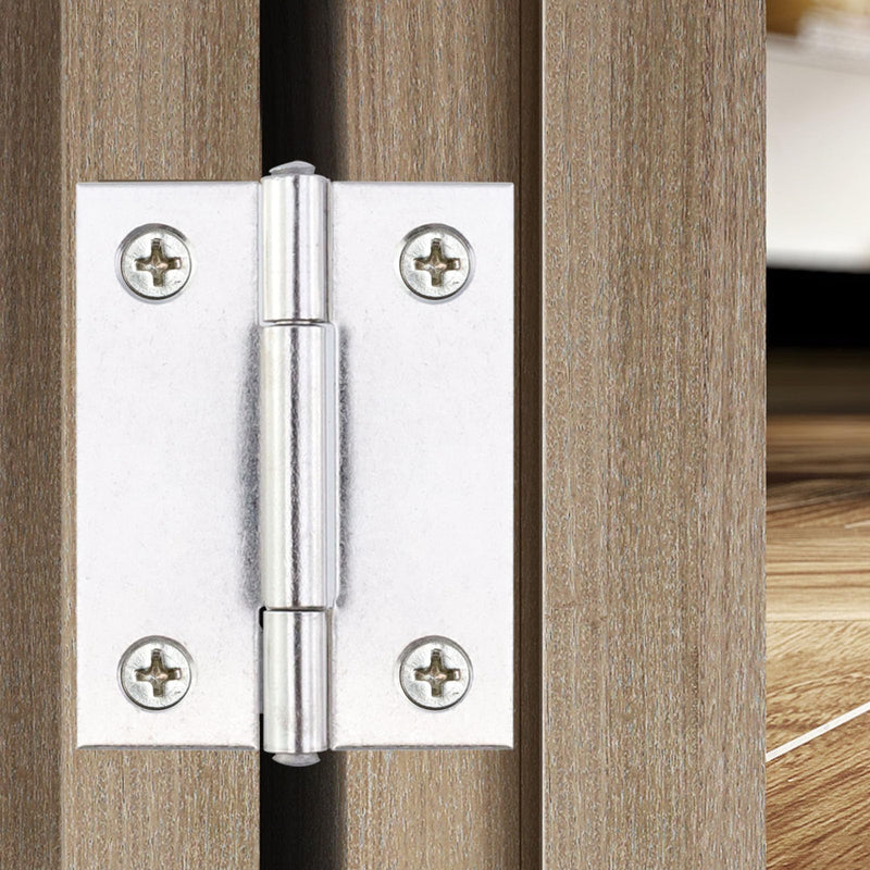 MY MIRONEY 40PCS Stainless Steel Folding Hinges 2 Inch Silver Cabinet Door Hinge Home Furniture Hardware Hinge for Wooden Box, Door and Window, DIY Projects 2"; Silver; 40PCS