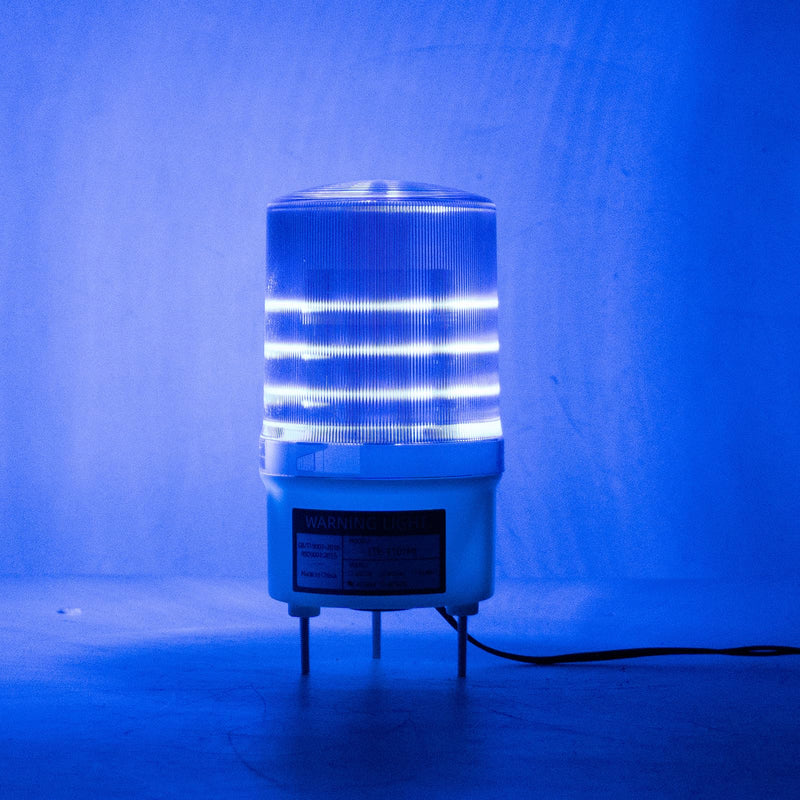 [Australia - AusPower] - Rotating Strobe Light for Trucks AC110V-120V Blue Beacon Flashing Alarm Light with 90dB Loud Buzzer Emergency Security Lights for Vehicles 