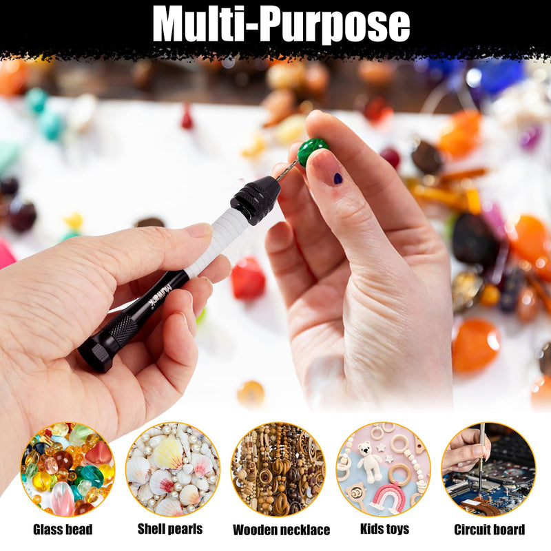 [Australia - AusPower] - Mulwark Precision Pin Vise Hand Drill Set 25 Pcs - Premium Manual Small Hand Drill with HSS Micro Twist Bits for Jewelry, Wood, Plastic, and More - Mini Hand Drill for Crafts 1 