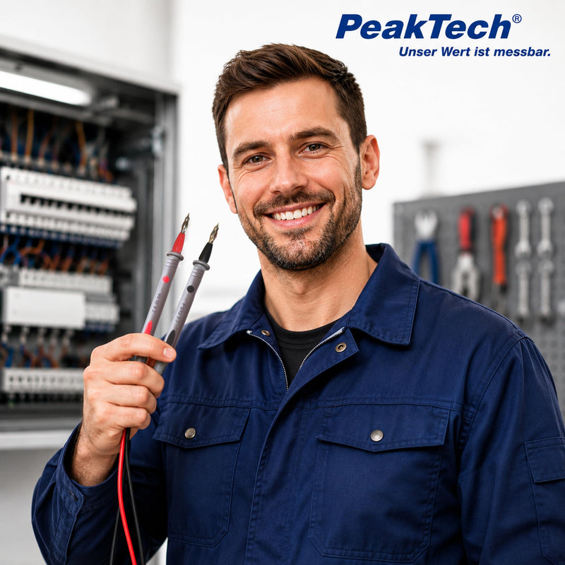 Peak Tech 1 Pair Flexible Multimeter Test Leads 120cm, Safety - Test Kit Cable, 1000V AC / DC, 10A, Cat III / IV, 1, TKS Pack of 4 TKS-4