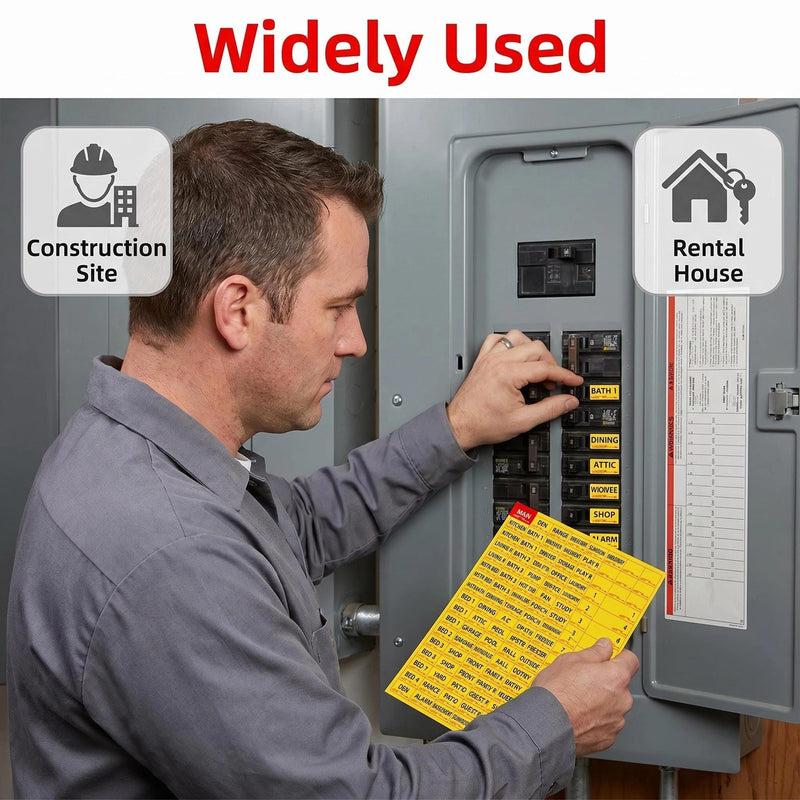 Premium Durable Circuit Breaker Labels, 129 Waterproof Fuse Box Stickers, Easy to Read and Install