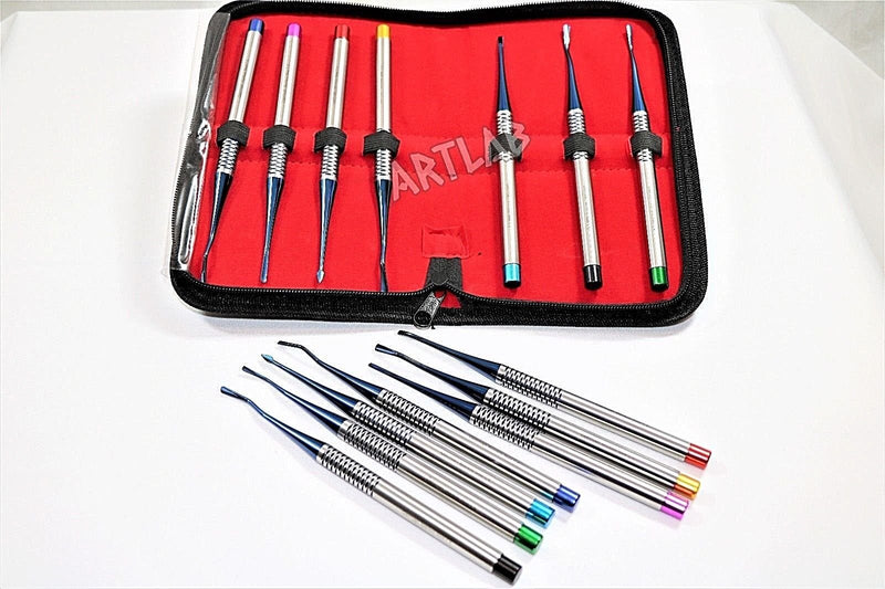 [Australia - AusPower] - 7 PC Precise German Premium Dental Elevator PROXIMATORS Orthodontic PDL Luxating Root Elevator Periotome Luxation for Tooth Extraction Extracting German 