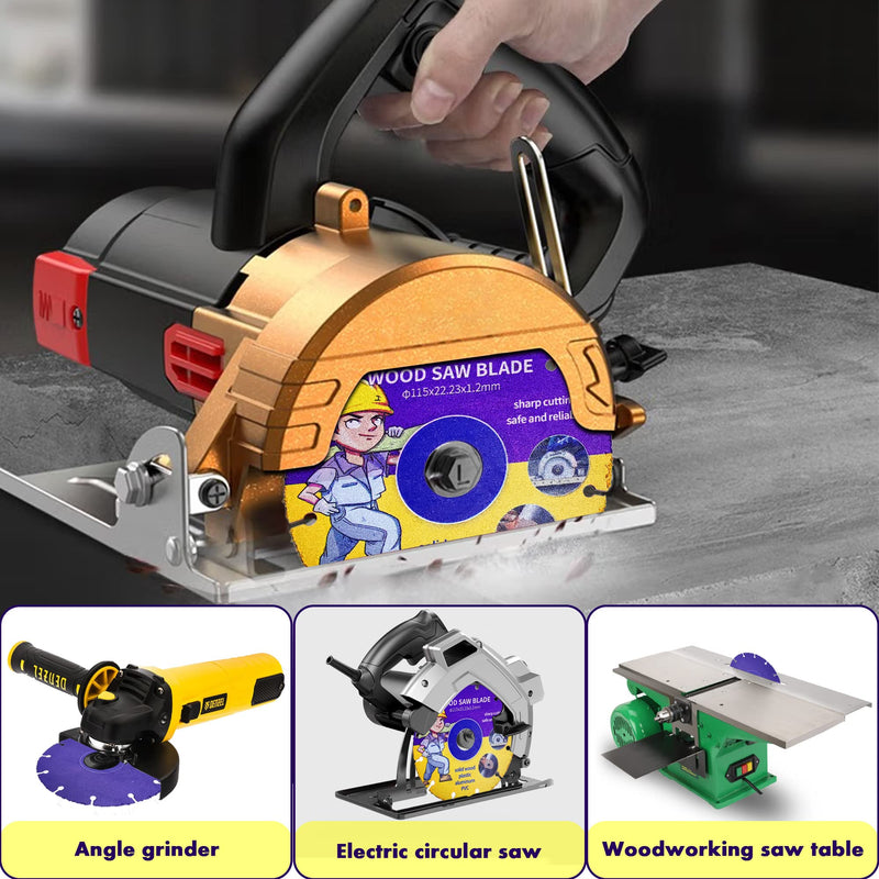 [Australia - AusPower] - Kizaten Cutting Disc for Wood, 115 mm Carbide Multi Wheel Cutting Discs, Circular Saw Blade Flex Disc Cutting Disc for Angle Grinder for Wooden Plates, Paint-Free Plates, Rubber, Plastic, Steel Nails 115mm 