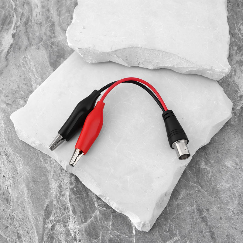 [Australia - AusPower] - 2pcs BNC Female to Alligator Clip Test Leads 30VAC/60VDC 5A BNC Test Cable for Multimeter Video Surveillance, 170mm 
