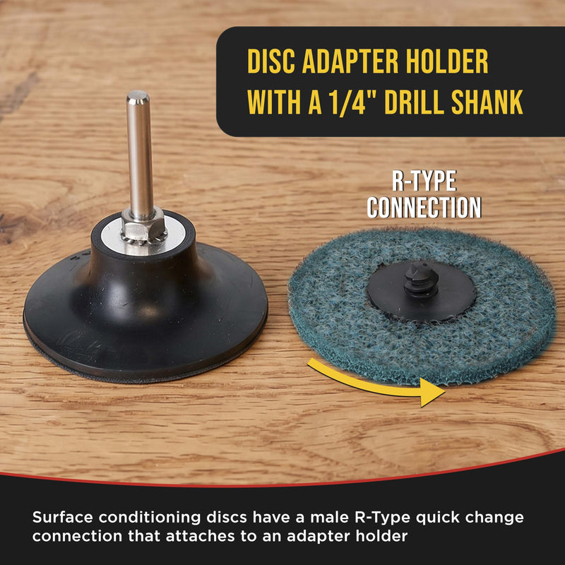 Dura-Gold 3" Diameter Surface Conditioning Discs Blue Fine Sanding Grit (Box of 25) - R-Type Quick Change Connection Rust and Paint Removal Removes Oxidation and Scale