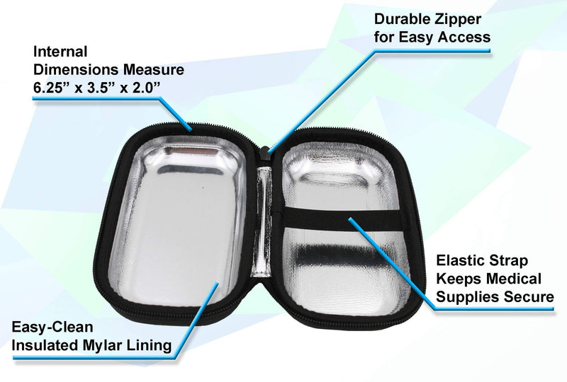 [Australia - AusPower] - CASEMATIX Asthma Inhaler Case Fits Inhaler Spacer For Adults, Masks, Inhaler Holder and More - Compact Size Fits 6.25" Maximum, Includes CASE ONLY 
