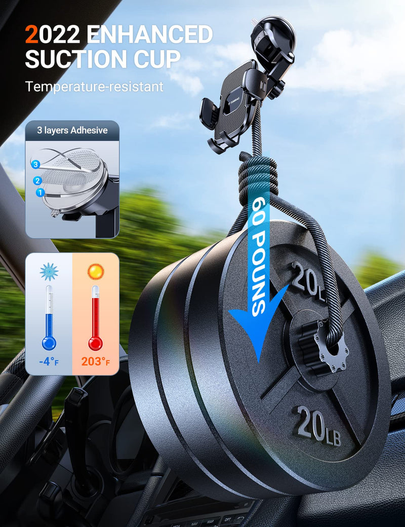 [Australia - AusPower] - TORRAS [Ultra-Durable Cell Phone Holder for Car, Universal Mount Dashboard Windshield Vent Compatible with iPhone 14 13 12 11 Pro Max, Samsung Galaxy S20+ Ultra S10 Note Plus classic Black 
