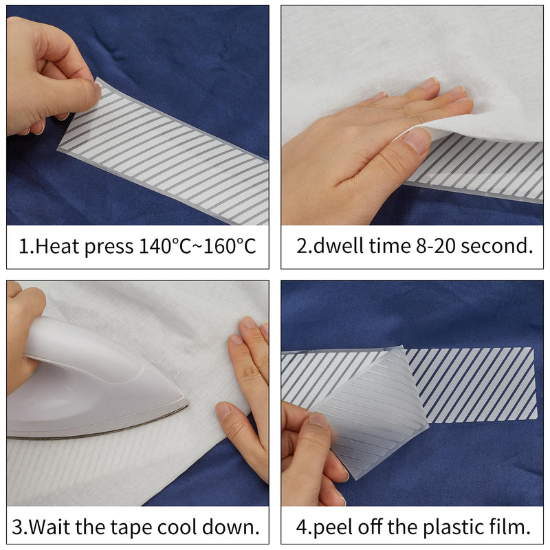 NICENEEDED Silver Reflective Stripe Tape, 2" x 30ft High Visibility Reflective Heat Transfer Tape, Outdoor Waterproof DIY Decorations Accessories for T-Shirt Canvas Bag Clothing Fabric
