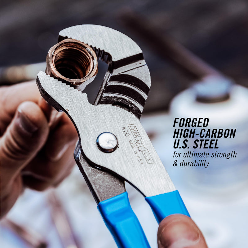 [Australia - AusPower] - Channellock 426 6.5-Inch Straight Jaw Tongue&Groove Pliers|Groove Joint Plier with Comfort Grips|0.87-Inch Jaw Capacity|Laser Heat-Treated 90░ Teeth|Forged High Carbon Steel,Black,Blue,Silver 