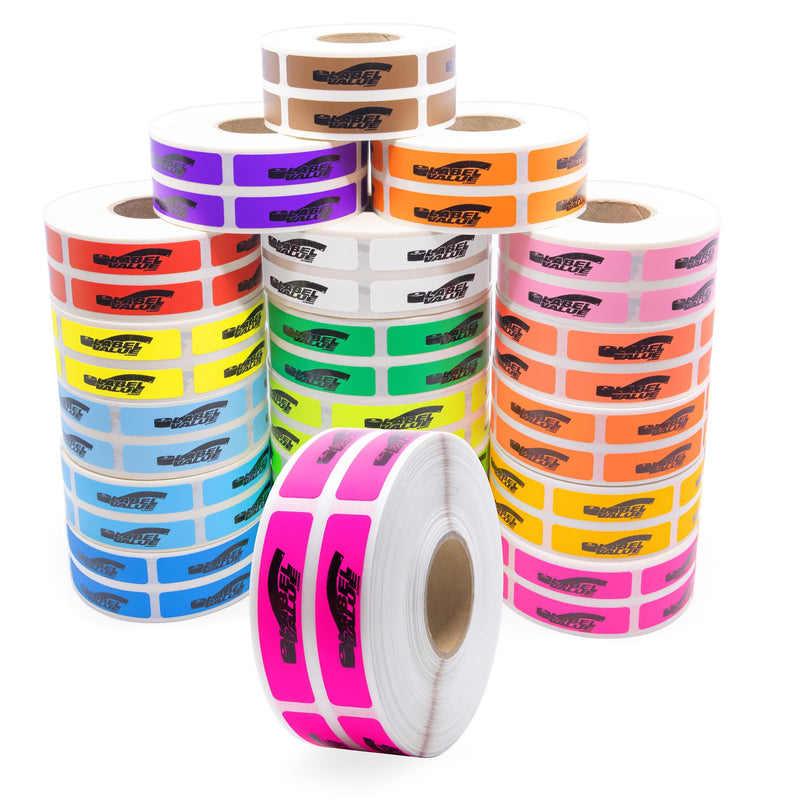 LabelValue Brand - Custom Printed .375” x 1.625” Custom Stickers - 1000 Labels/Roll | Customizable with Text and Graphics - Use for Business or Personal Projects