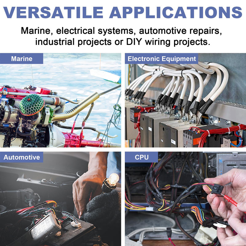 [Australia - AusPower] - Qibaok Heat Shrink Tubing - 3:1 Ratio Adhesive Lined - Marine Grade Shrink Wrap Tubing - Industrial Heat Shrink Tube Electrical- 1/4" Black - 50 Feet Roll 1/4"(6.4mm) - 50Ft 