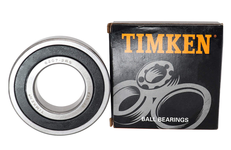 2PACK TIMKEN 6207-2RS Double Rubber Seal Bearings 35x72x17mm, Pre-Lubricated and Stable Performance and Cost Effective, Deep Groove Ball Bearings