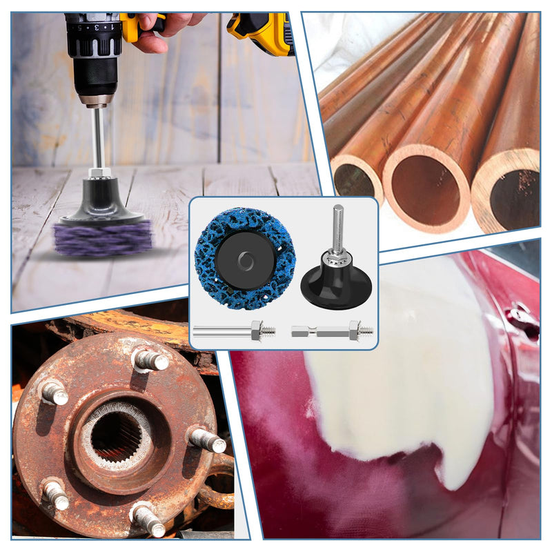 [Australia - AusPower] - Kizaten CSD Disc Sanding Discs, Pack of 20, 50 mm Coarse Cleaning Disc, Cleaning Tray Set with Two Tie Rods for Angle Grinders of Paint, Rust Welds, Oxidation Cleaning and Removal 