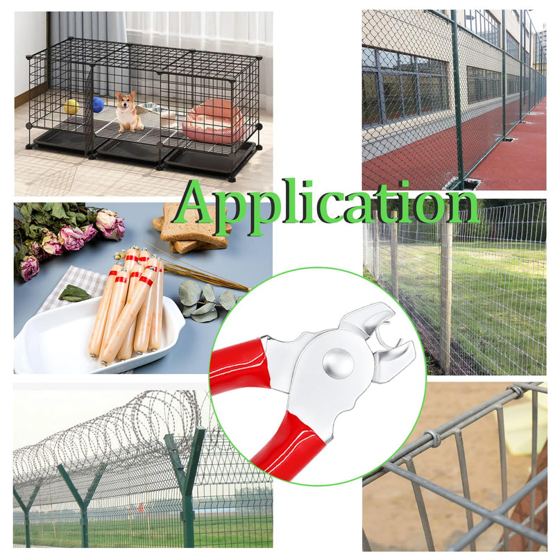 [Australia - AusPower] - 285pcs Hog Rings with Straight Hog Ring Pliers Kit 3/4" 1/2" 3/8 "Galvanized Hog Rings for Animal Pet Cages?Ropes?Bagging?DIY Craft?Furniture 285pcs 