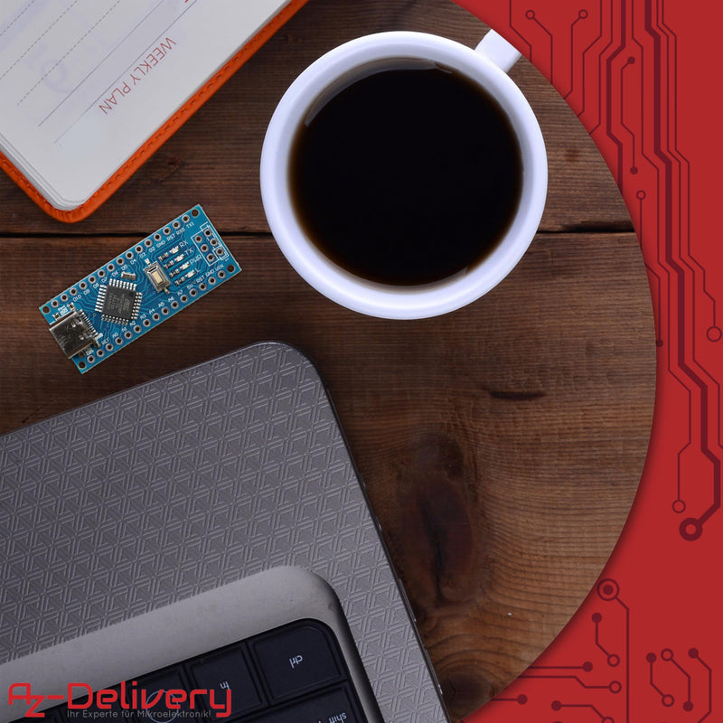 [Australia - AusPower] - AZDelivery 3 x AZ-Nano V3 Board Set with USB-C Connector | Atmega CH340 Chip Atmega328 CH340 | Compatible with Arduino, Arduino Pro Micro and Arduino Nano V3 | Includes E-Book 3x 