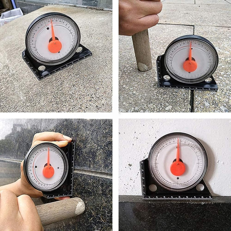 [Australia - AusPower] - Inclinometer, Mini Inclinometer Gauge, Multifunctional Plastic Inclinometer Angle Finder Level Meter for Construction Pipe Stairs Measurement 
