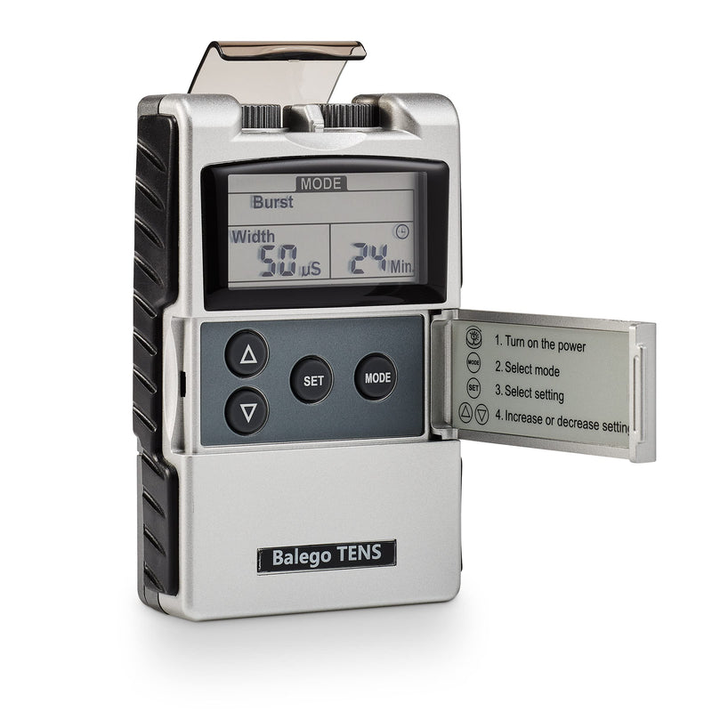 [Australia - AusPower] - Balego TENS Machine Digital 100mA Edition with Kit, Placement Chart and 5 Therapy Modes for Pain Relief 
