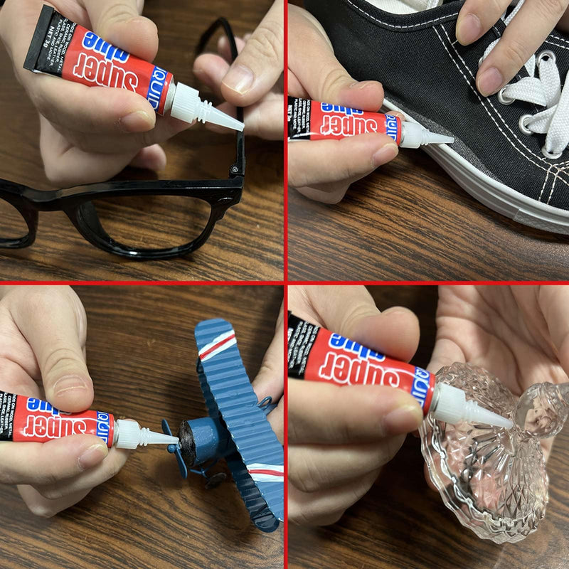 [Australia - AusPower] - 3 Gram (Pack of 12) Single Use Super Glue Liquid, Super Fast, Thin & Strong Adhesive Superglue, Cyanoacrylate Glue for Hard Plastics, DIY Craft, Ceramics, Leather, Metal Etc Pack of 12 