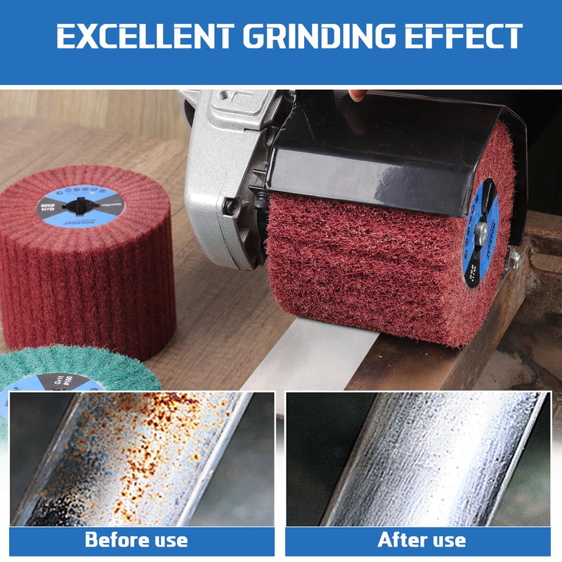 [Australia - AusPower] - MOGRQAP Sanding Roller Brush Grit 60 Sanding Sleeves Sanding Roll Brush Sanding Rollers for Satin Machine Brush Machine Wood Metal Surface Polishing 60 Grit 