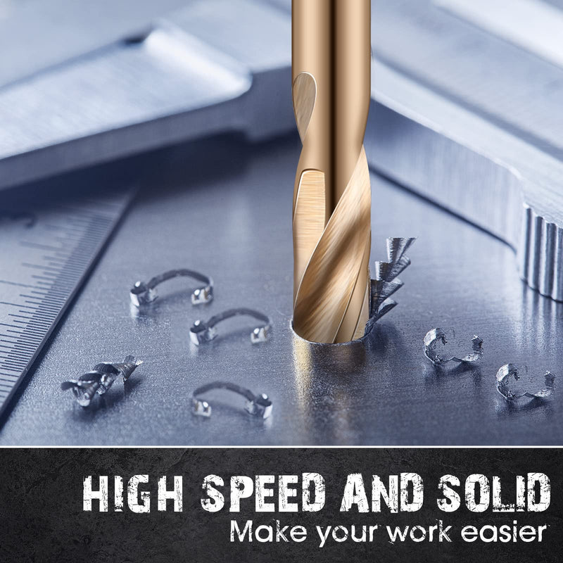 Lounsweer 90 Pcs Cobalt Drill Bits Double End Drill Bits for Hardened Steel Wood Cast Plastic High Speed Metal Stainless Steel Bit (1/8 Inch) 1/8 Inch