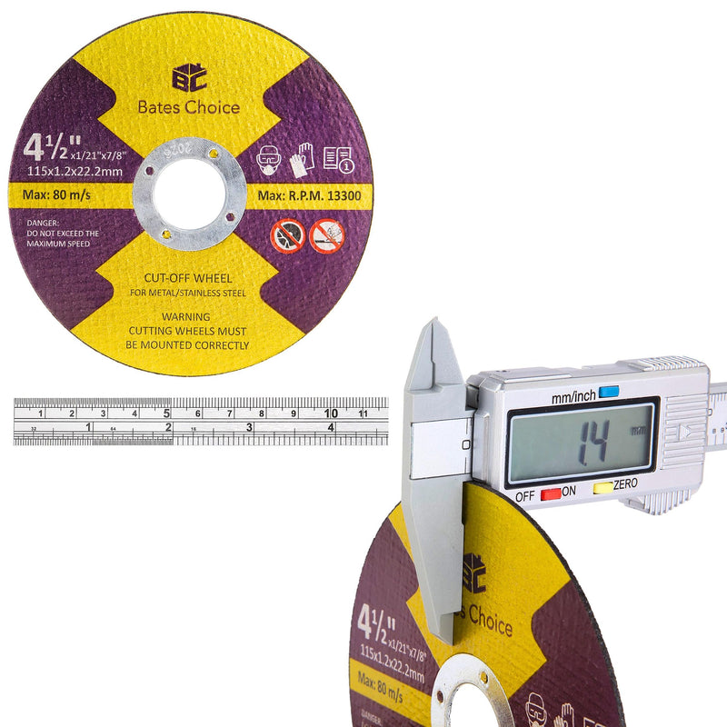 [Australia - AusPower] - Bates- Cutting Wheels, 10 Pack, 4-1/2” x 7/8”, Cut Off Wheels, 4-1/2 Cutting Wheels, Cutting Wheel 4-1/2 for Angle Grinder Cut Off Wheel, Cutoff Wheel, 4-1/2 Cut Off Wheel 