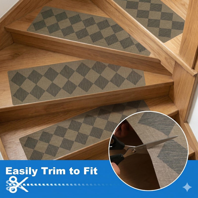 Outdoor Stair Treads Non-Slip, 8” x 30” - 10-Pack Weather Resistant Grip Tape for Wooden Steps, Waterproof & Anti Skid Strips, 80-Grit Adhesive Step Treads, Mocha Mocha/Brown 8" x 30"