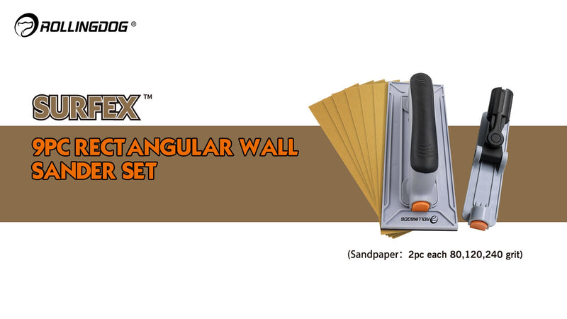 ROLLINGDOG rectangular drywall pole sander hand sanding block for smoothing wall surfaces
