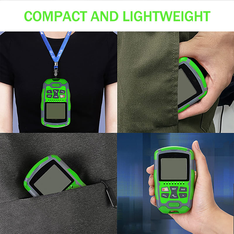 [Australia - AusPower] - Optical Power Meter, Portable Fiber Optic Cable Tester,850,980,1270,1300,1310,1490,1550,1577,1625,1650nm, RJ45 Network Testing, 70 10dbm with Battery and USB Charging Cable 15MW 