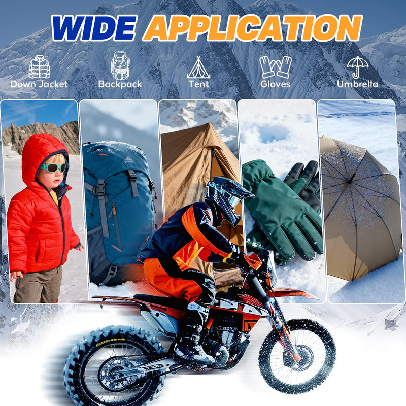 35Pcs Down Jacket Repair Patch Kit Pre-Cut Nylon Patches for Clothes Self-Adhesive Fabric Tape Waterproof Lightweight Outdoor Gear Tenacious Repair Tape for Puffer Jacket Coat Tent Backpack(Ivory) Ivory 9.8" x 5.9"