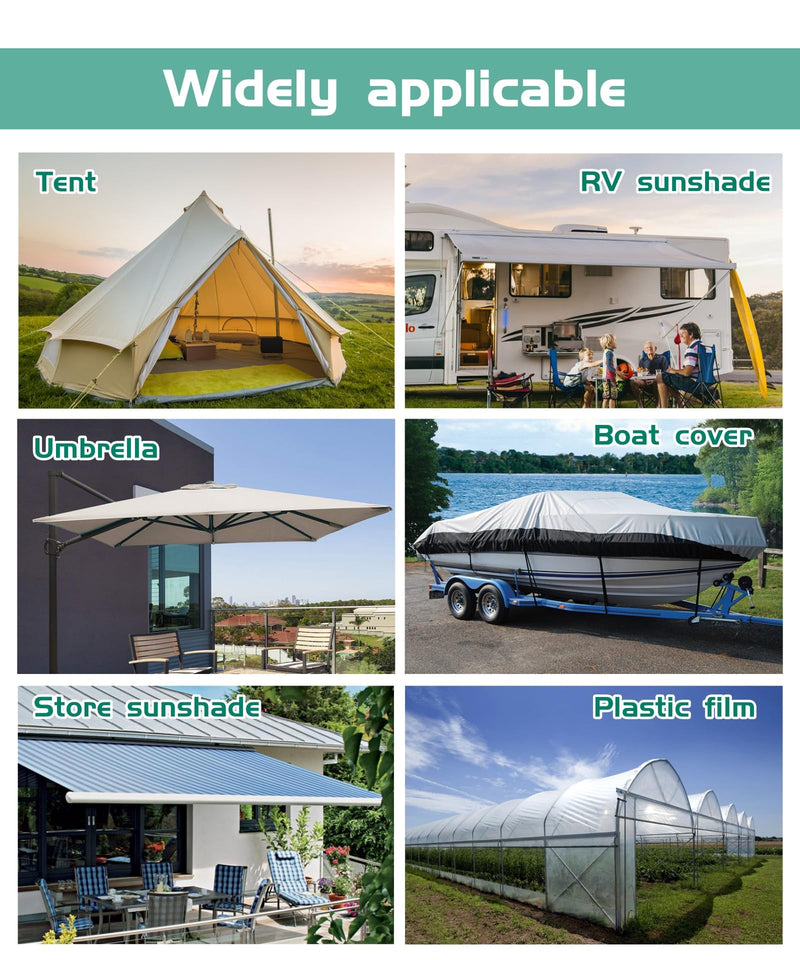 Heavy Duty Waterproof Tape Fits for RV Awning Repair、Canvas Repair、Tent Repair、Boat Covers Repair、Prevent Tear Repair 、Vinyl Repair 、Fabric Repair、Tarp Repair Etc,6 Inch Wide 35 FT Long