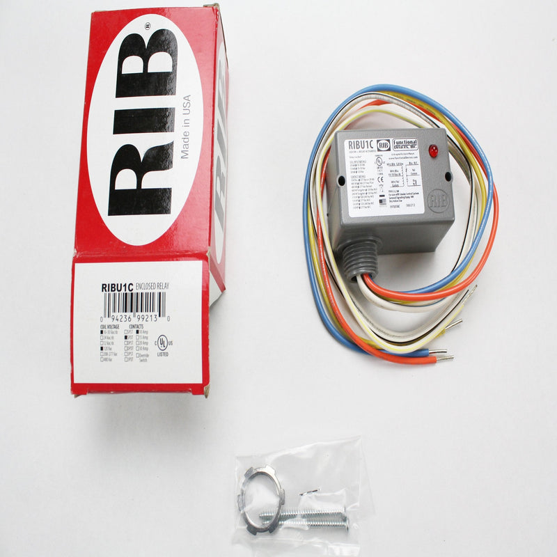 [Australia - AusPower] - RIBU1C Enclosed Pilot Relay, 10 Amp Spdt with 10-30 Vac/Dc/120 Vac Coil 