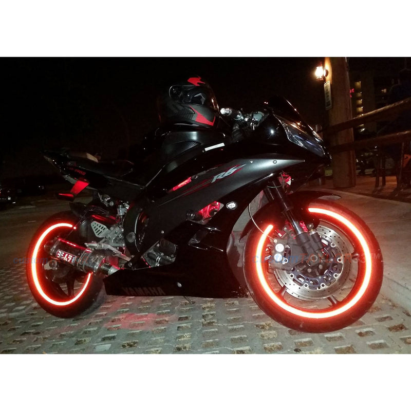 customTAYLOR33 (All Vehicles Red High Intensity Grade Reflective Copyrighted Safety Rim Tapes (Must Select Your Rim Size), 19"/20" (Combination Rim Size) 19"/20" (Combination Rim Size)