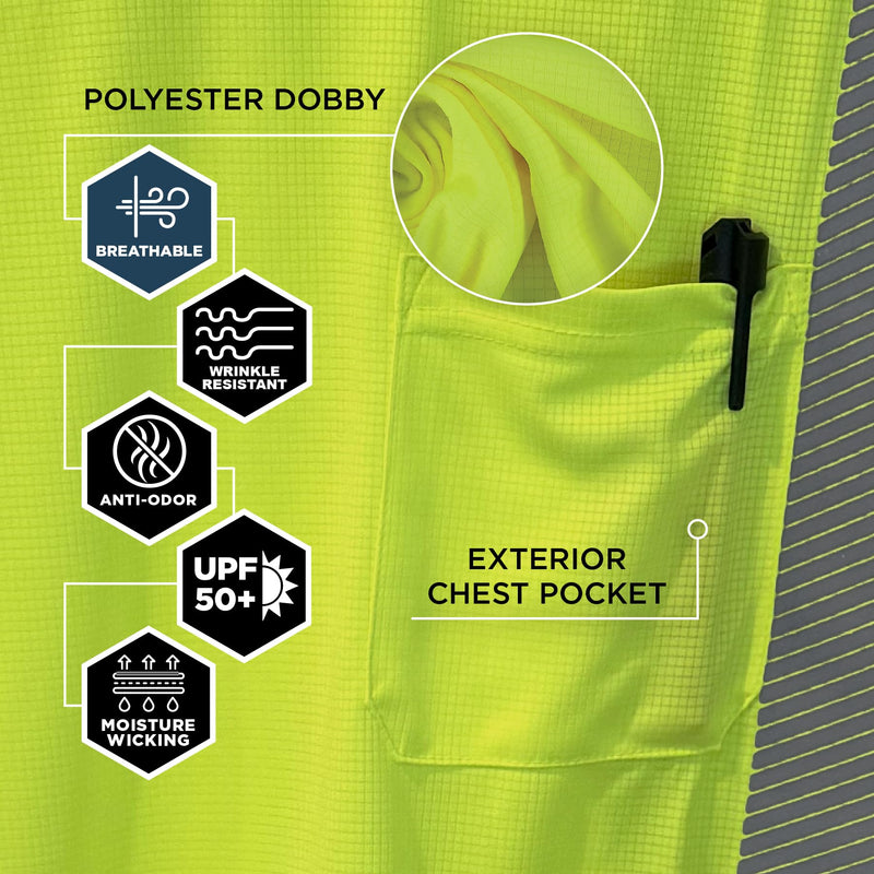 Ergodyne Unisex Adult Glowear 8292 Performance Hi-vis T-Shirt - Type R, Class 2 X-Large Lime