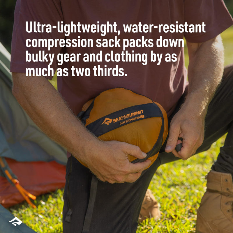 Sea to Summit Ultra-SIL Compression Sack, Ultralight Outdoor and Travel Storage Atoll Blue 13 Liter