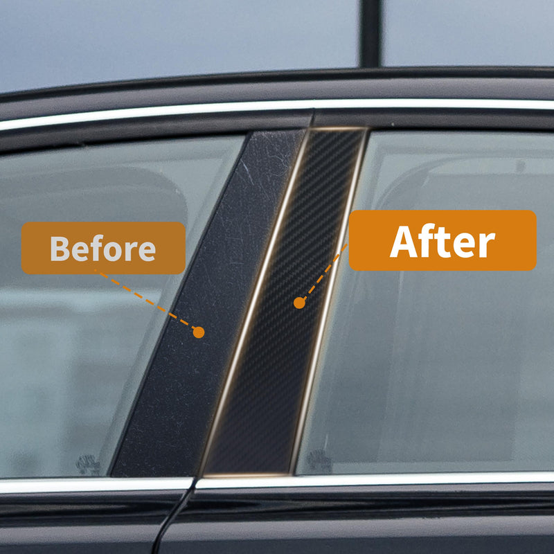 Door Sill Protectors for Vehicles, 2.76 Inch x 33 Ft Carbon Fiber Car Door Sill Protector Tape with Anti-Collision for Front and Rear Bumper, Car Door Edge Guards Universal for Most Vehicles