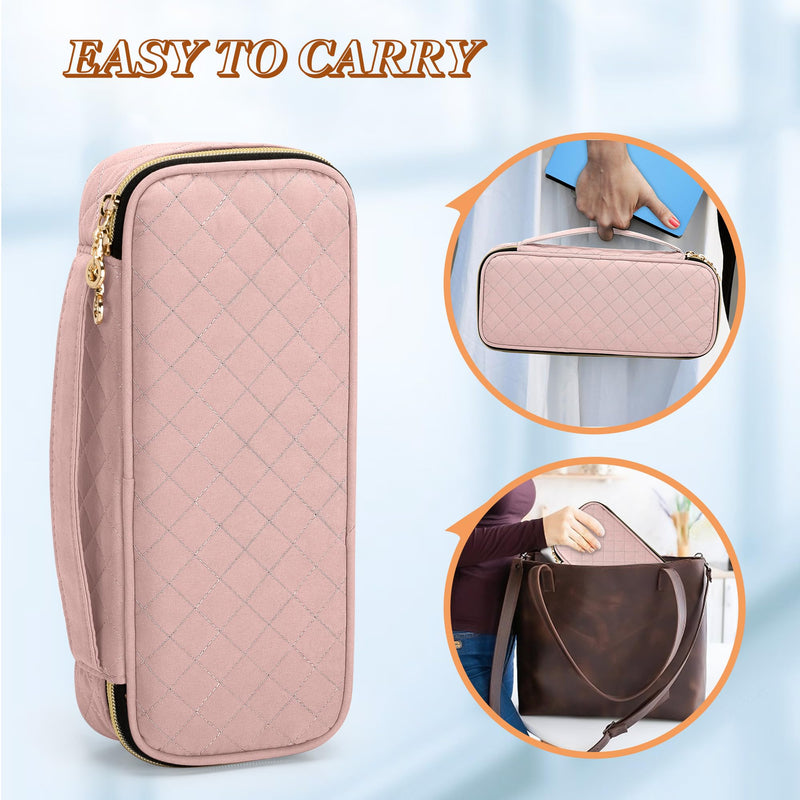 [Australia - AusPower] - Damero Protective Stethoscope Case with Divider for Nurse Accessories, Stethoscope Carrying Bag Travel Case Compatible with 3M Littmann/ADC/Omron Stethoscope and others, Misty Rose 