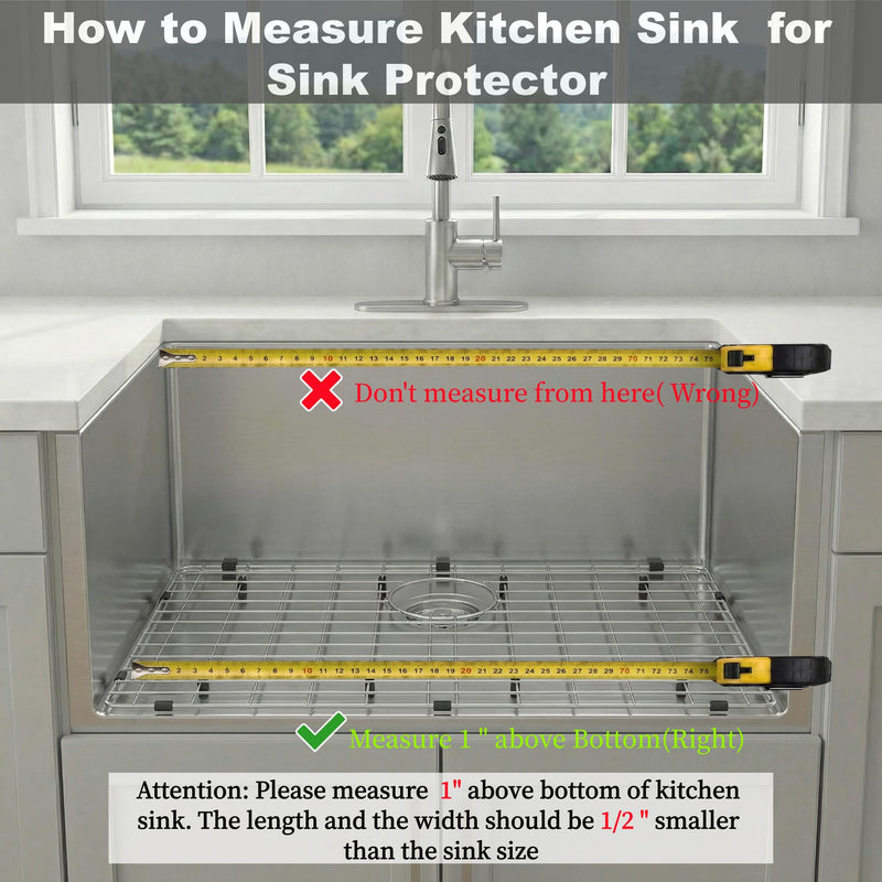 LQS Stainless Steel Sink Protectors, Kitchen Sinks Grid with Center Drain Hole for Single Bowl, Sink Protector, Kitchen Sinks Grate, Sink Bottom Grid (27 7/8" x 15 15/16") 27 7/8" x 15 15/16"
