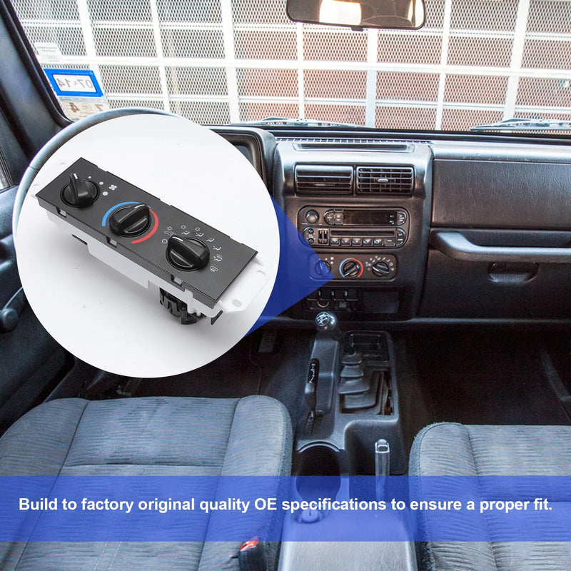 [Australia - AusPower] - HVAC A/C Heater Control Panel Switch Compatible with Jeep Wrangler TJ 1999-2004 Blower Motor Switch 55037473AB BL101 HS-373 
