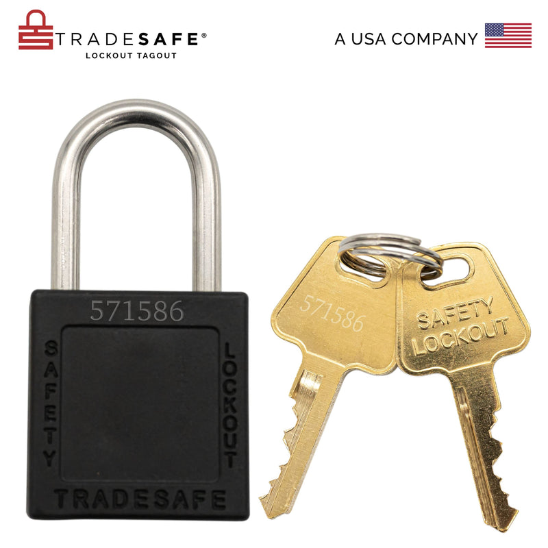 [Australia - AusPower] - TRADESAFE Outdoor Faucet Lock - Water Spigot Lock, Durable Faucet Locks Outdoor with Keyed Padlock, Prevent Water Theft, Unauthorized Outside Faucet Use Plastic 