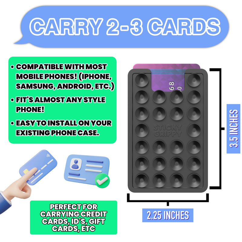 [Australia - AusPower] - Suction Phone Card Holder Mount, Phone Wallet, Silicon Adhesive Phone Accessory for iPhone and Android, Hands-Free Mirror Shower Phone Holder, TikTok Videos and Selfies (White) White 