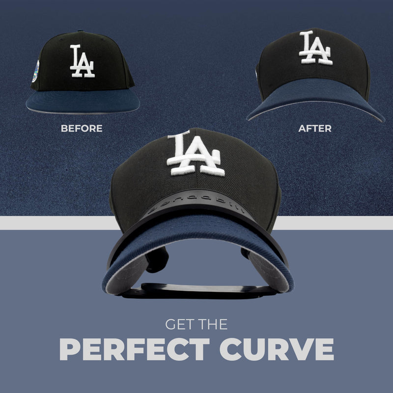 [Australia - AusPower] - Hat Brim Bill Bender (1 PC) Perfect Hat Bending Strap, Conveniently Shape Your Hat To Your Liking, Hat Curving Tool, Brim Curver, Steaming Optional… (Black) Black 