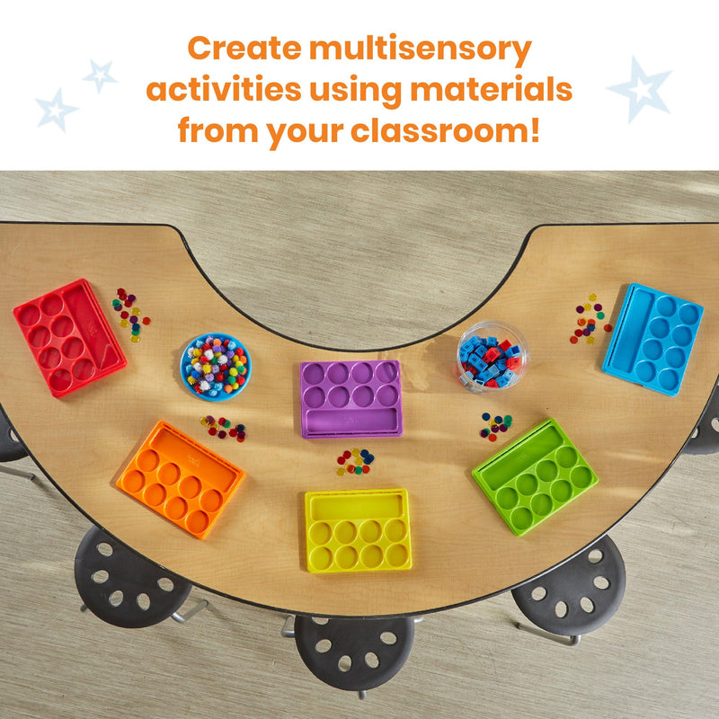 [Australia - AusPower] - hand2mind Little Minds at Work Sound Segmenting Trays by Tara West, Phonemic Awareness, Science of Reading Manipulatives, Elkonin Boxes, Letter Sounds, Preschool Learning Activities (Set of 6) 