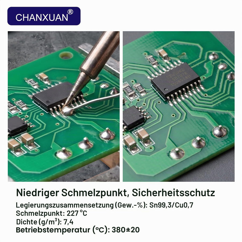 Lead Free Solder 0.6 mm, Sn99.3% Cu0.7%, 30 g Solder with Flux | Soldering wire with rosin core, for electric soldering repair and DIY
